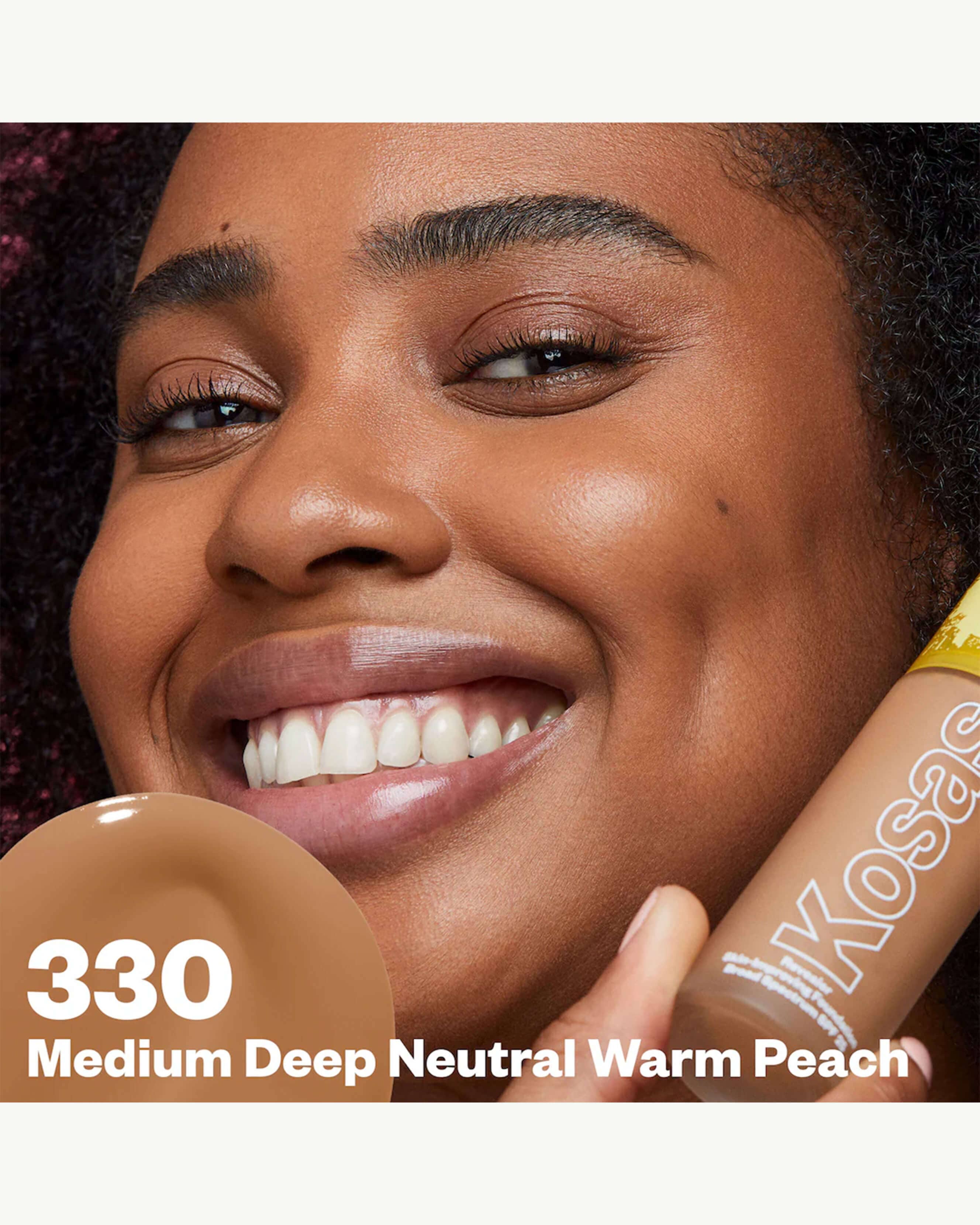 Medium Deep Neutral Warm 330 (medium deep with neutral peach undertones)