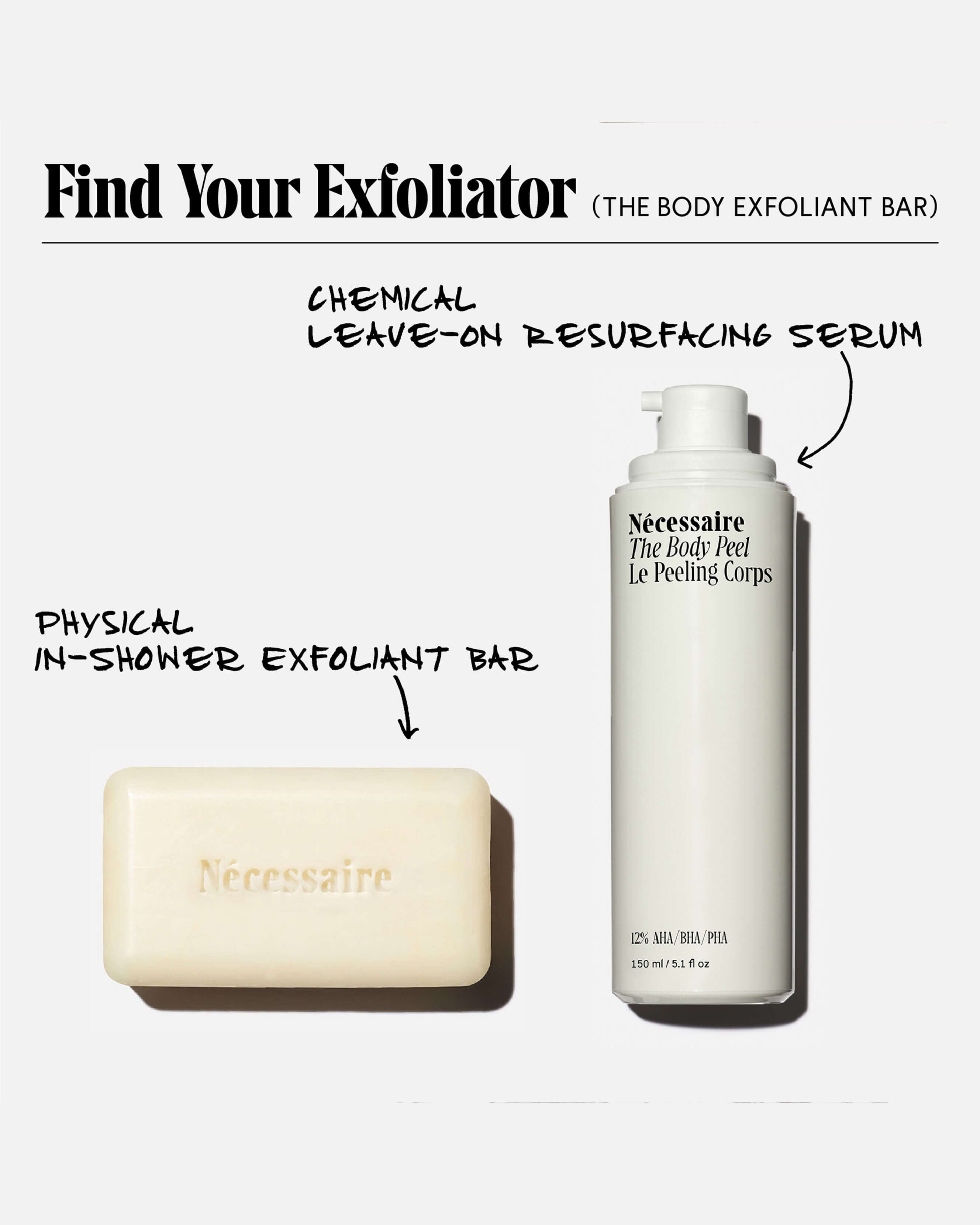 The Body Exfoliant Bar Trio 2% Physical Exfoliant