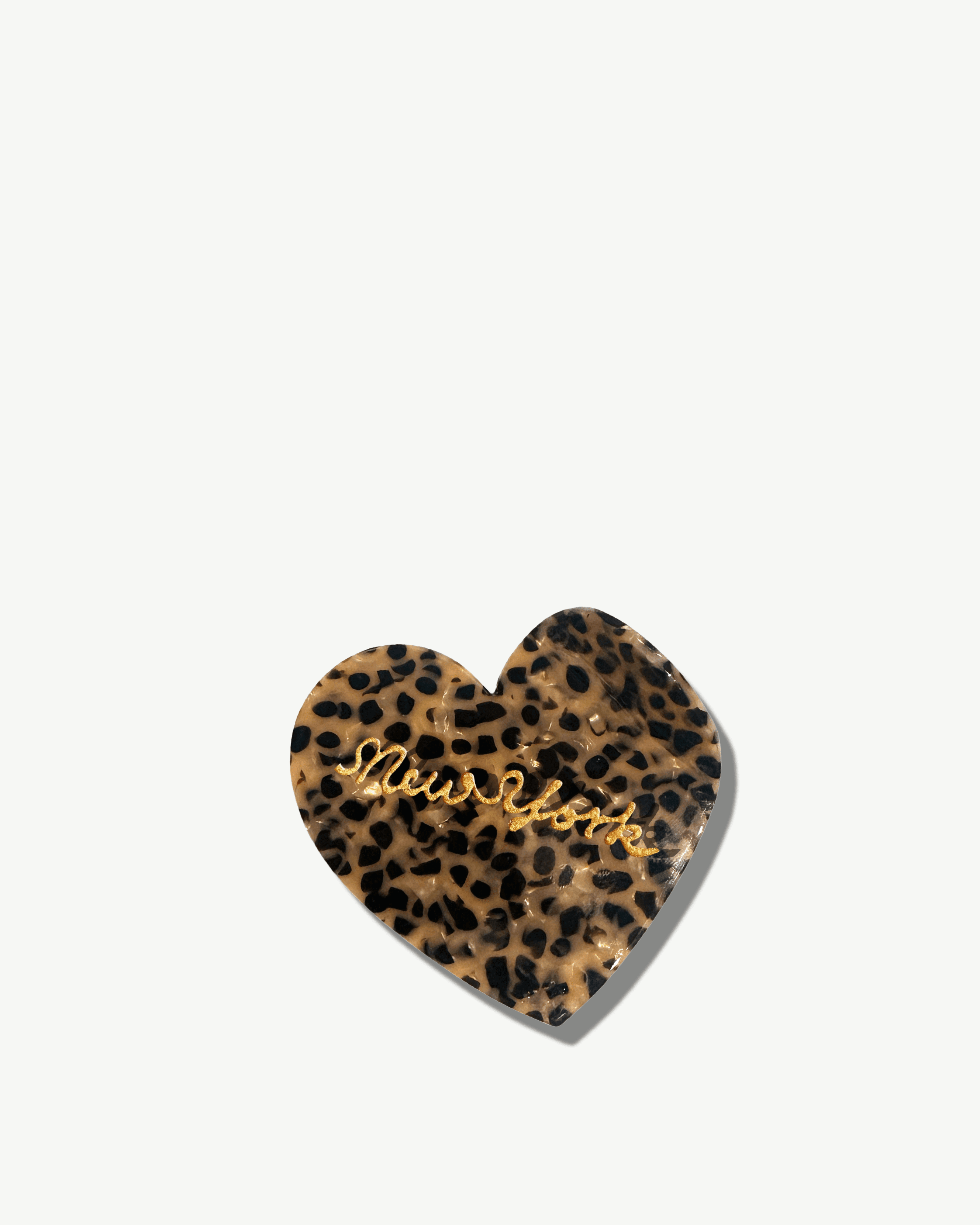 Hand-Painted New York Heart Hair Claw Clip