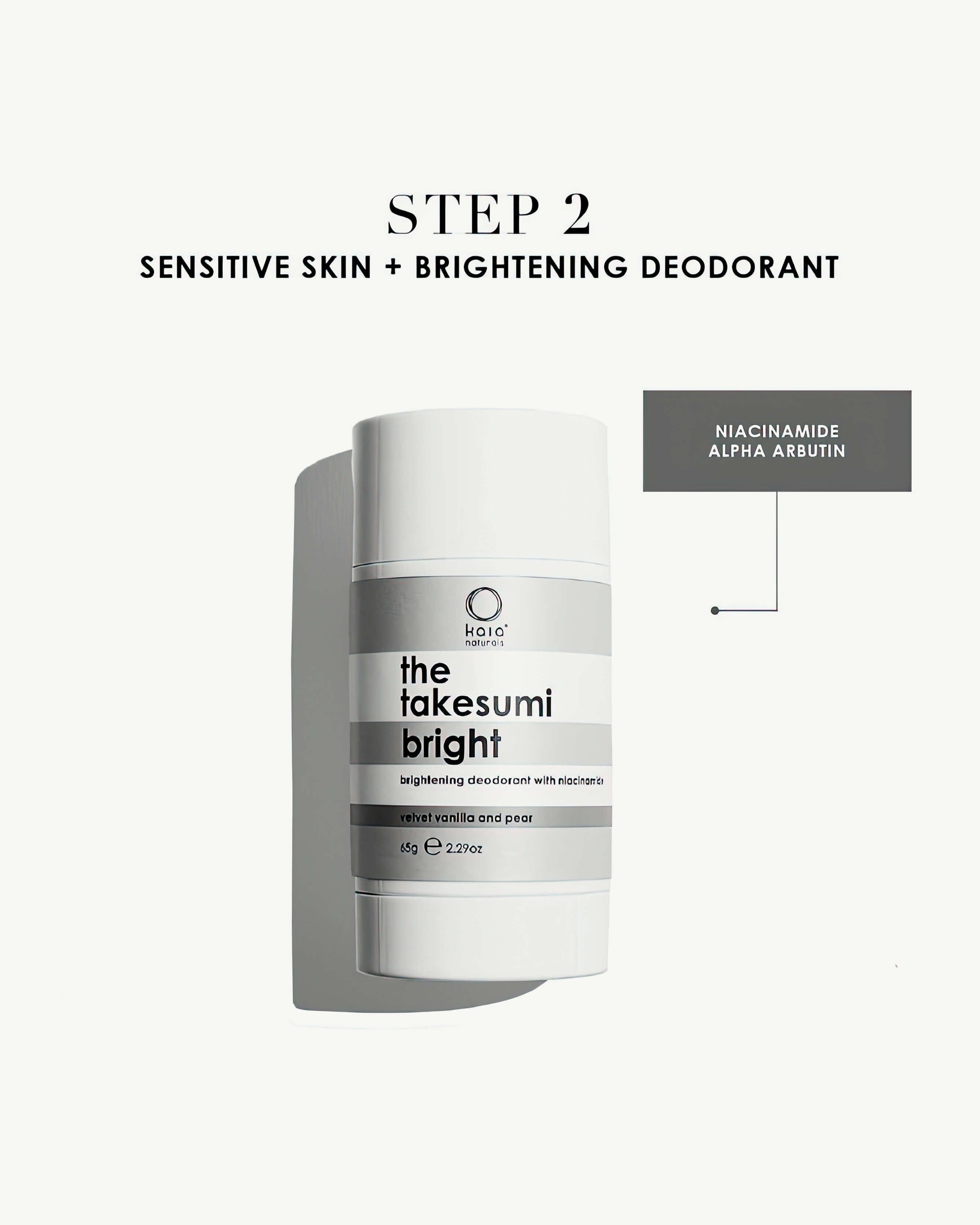 Brightening Deodorant + Body Balm with Niacinamide Velvet Vanilla and Pear